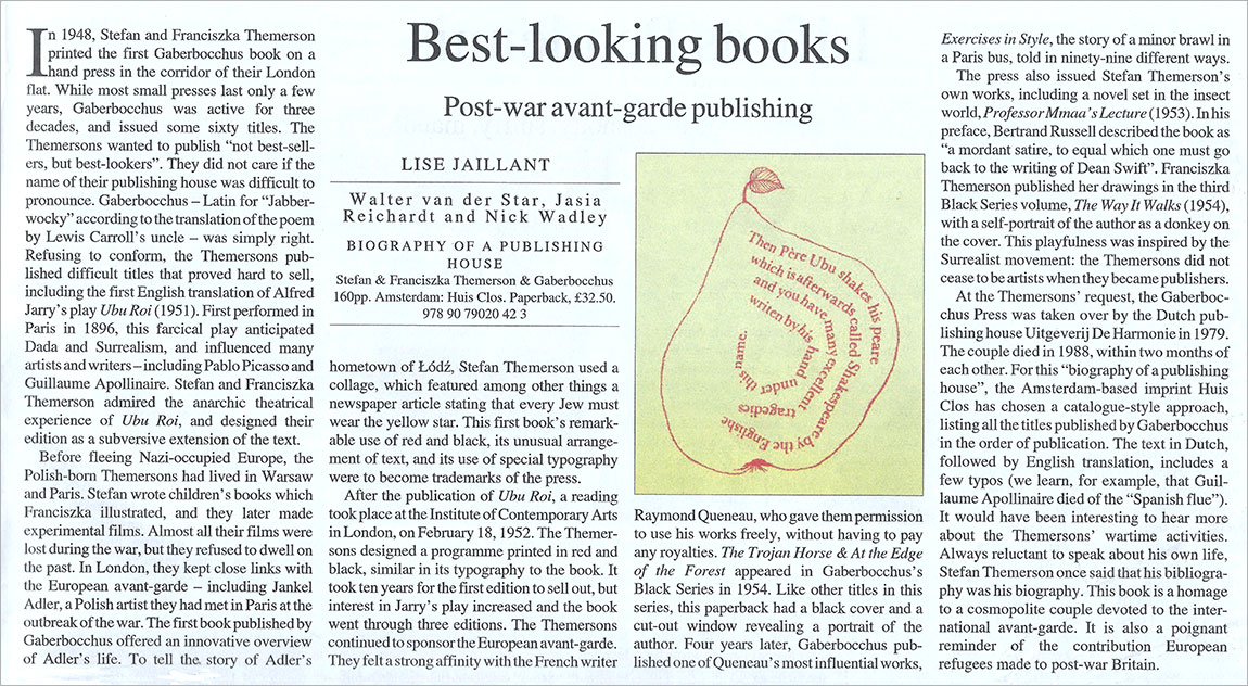 Times Literary Supplement over Gaberbocchus